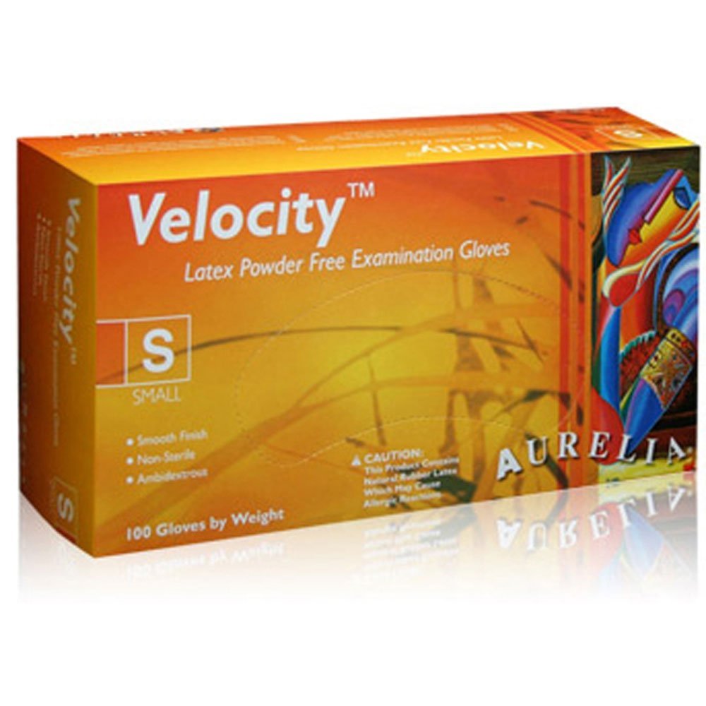Supermax Inc 28227 Aurelia Velocity PF Latex Gloves N/S Medium 100/Bx Supermax Inc 28227 Aurelia Velocity PF Latex Gloves N/S Medium 100/Bx